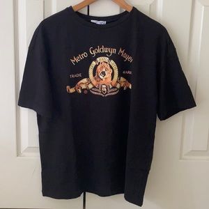 Zara Metro Goldwyn Mayer black graphic tee